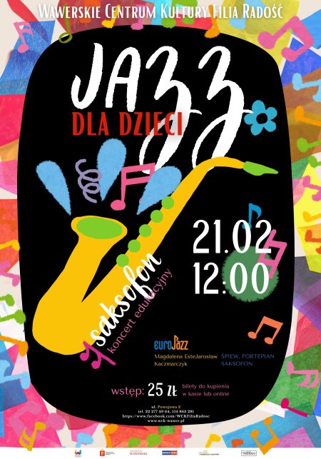 Koncert edukacyjny „Jazz dla dzieci – saksofon”