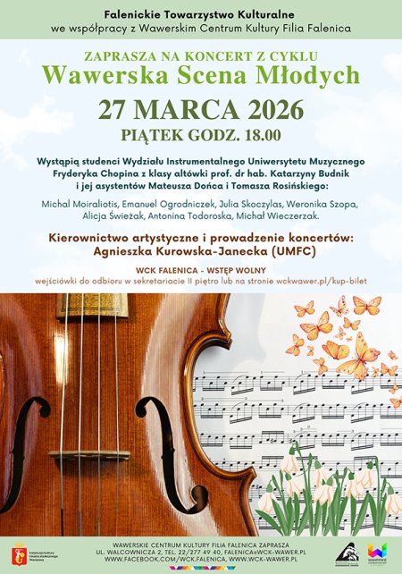 Koncert studentów UMFC - Wydziału Instrumentalnego w WCK Falenica