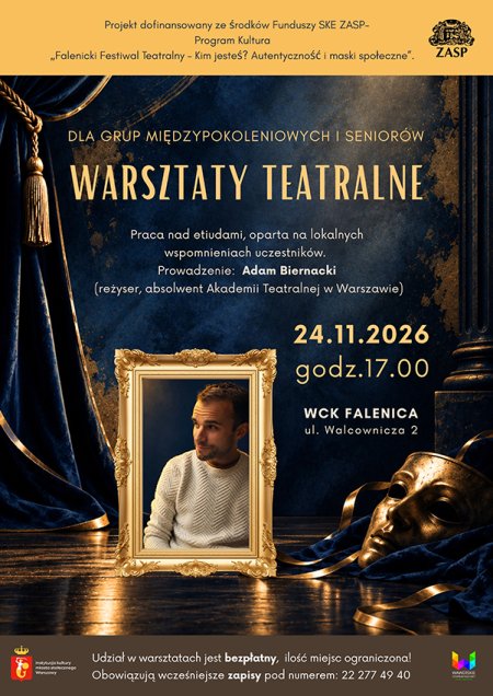 Warsztaty teatralne dla seniorów w ramach Falenickiego Festiwalu Teatralnego 2026 w WCK Falenica