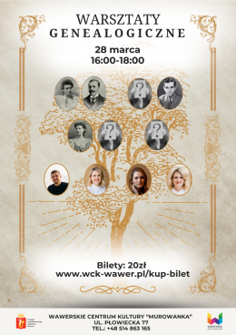 Warsztaty Genealogiczne w Murowance/ 28.03.2026 godz. 16:00/ Murowanka